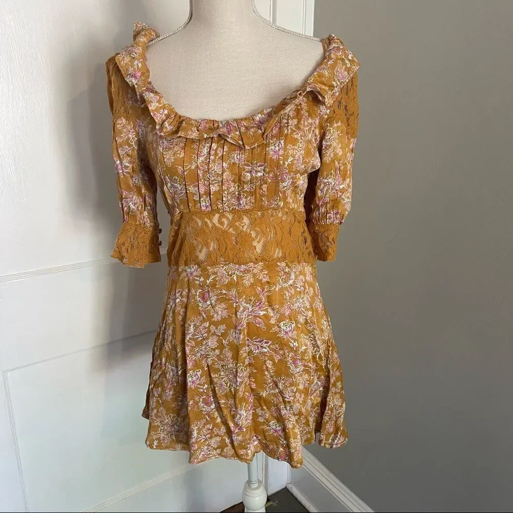 Free People - Lucie Mini Dress In Antique Coin Combo - Picture 3 of 7